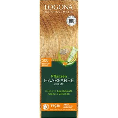 Pflanzen Haarfarbe Creme 200 kupferblond