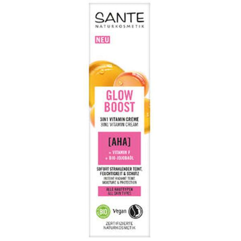 Glow Boost Vitamin Creme mit AHA, Vitamin F & Bio-Jojobaöl