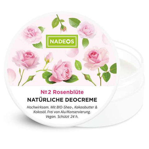 Natürliche Deocreme Rosenblüte