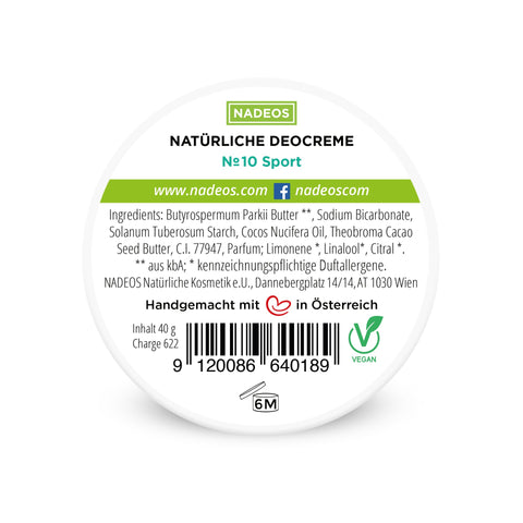 Natürliche Deocreme Sport 40g